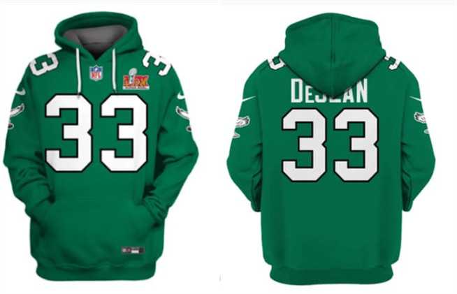 Men's Philadelphia Eagles #33 Cooper DeJean Green 2025 Super Bowl LIX Patch Pullover Hoodie,We sell and wholesale Men's Philadelphia Eagles #33 Cooper DeJean Green 2025 Super Bowl LIX Patch Pullover Hoodie on line form chian!